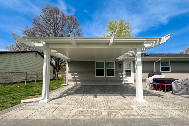 Custom patio cover installation by Vision Sunrooms in Menifee, CA